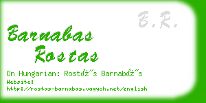 barnabas rostas business card